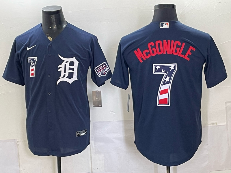 Men Detroit Tigers #7 McGonigle blue Nike 2026 MLB Jersey 0715001
